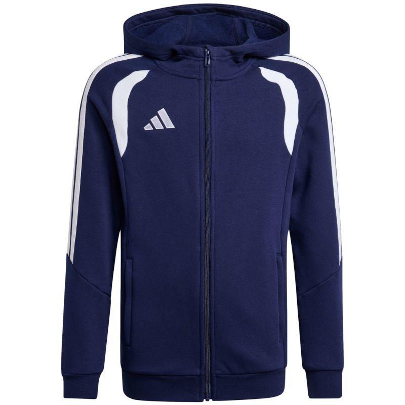 Felpa con cappuccio Full Zip adidas Tiro 26 League da bambino blu navy KF3322