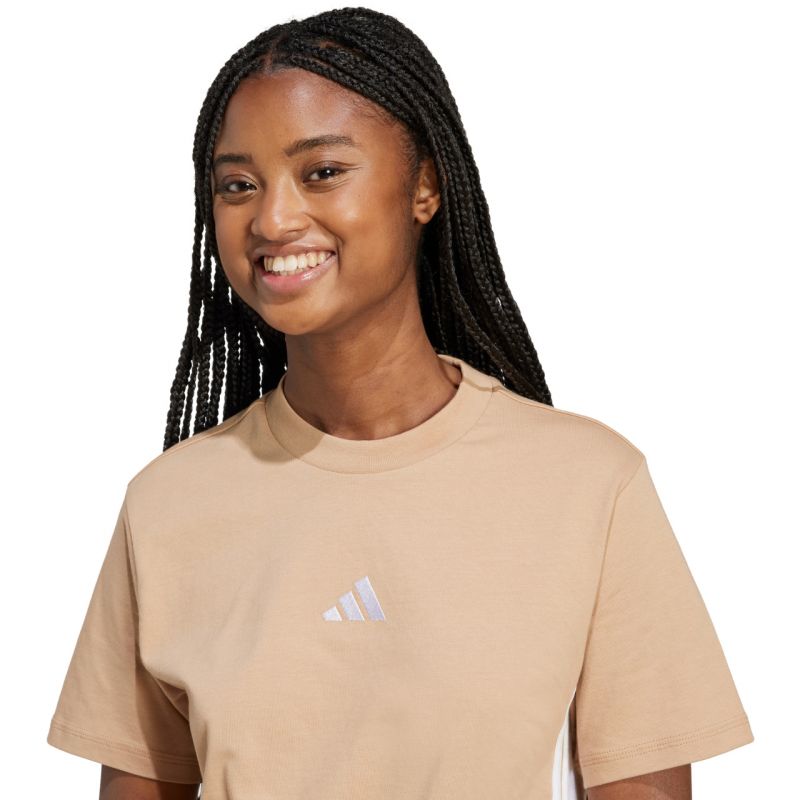 adidas Essentials 3-Stripes T-shirt in cotone W JX7616