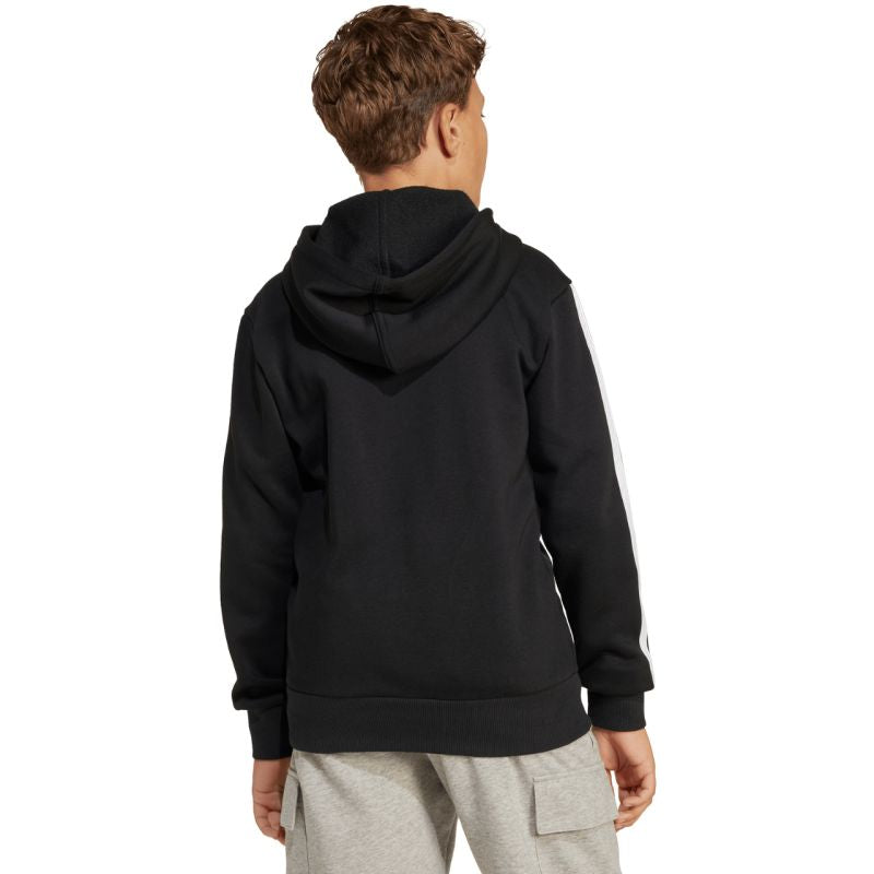 adidas Essentials Full-Zip Kids' Sweatshirt Black and White JD6494