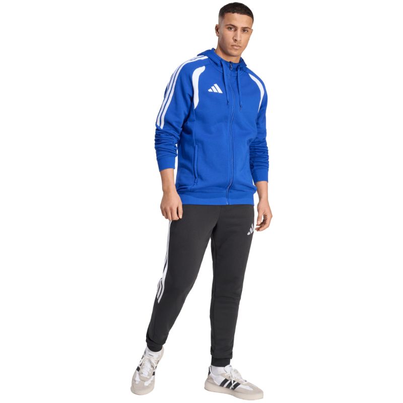 Felpa da uomo adidas Tiro 26 League con zip intera e cappuccio blu KF9105
