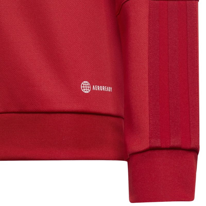 adidas Tiro 23 Competition Felpa con cappuccio per bambini rossa HI3052