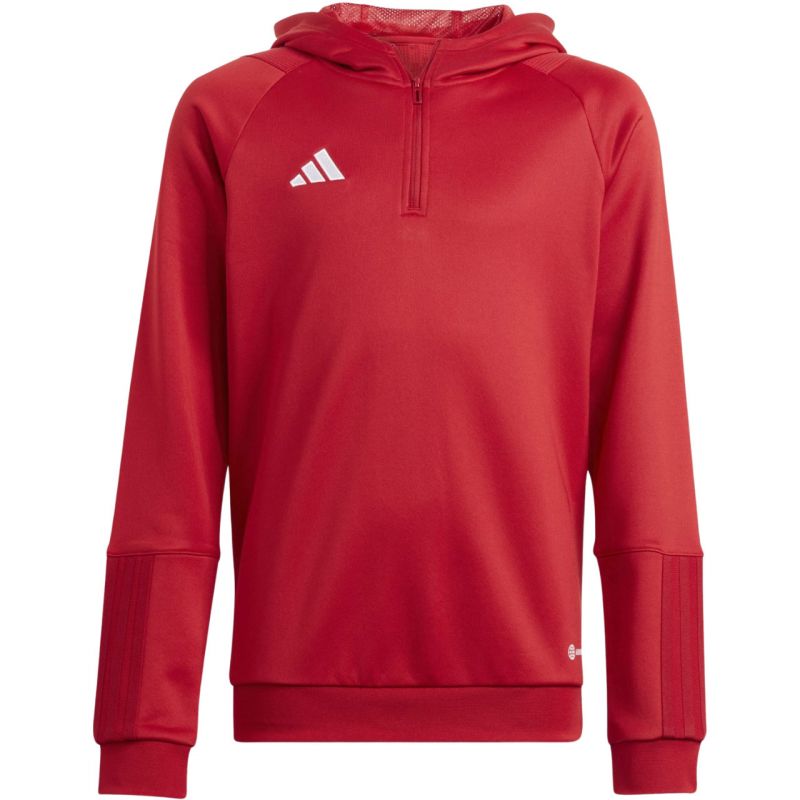 adidas Tiro 23 Competition Felpa con cappuccio per bambini rossa HI3052