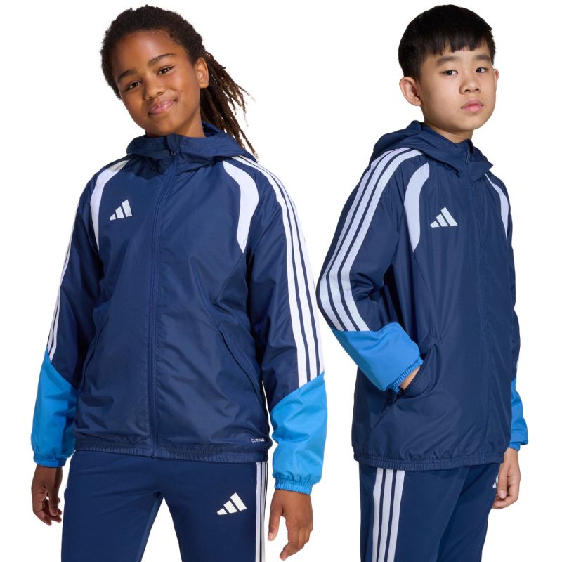 adidas Tiro 26 Competition Giacca Antipioggia per Bambini Blu JL7300