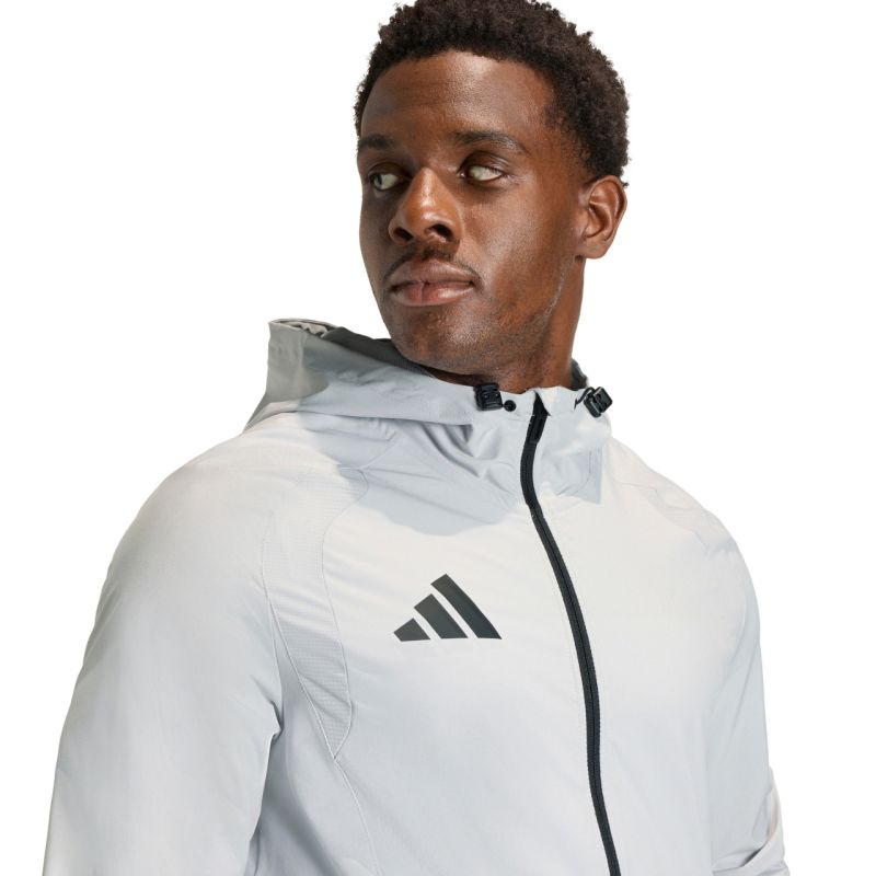 Giacca a vento da viaggio adidas Tiro 26 da uomo grigio chiaro KD3336