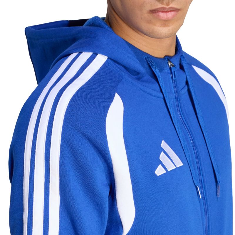 Felpa da uomo adidas Tiro 26 League con zip intera e cappuccio blu KF9105