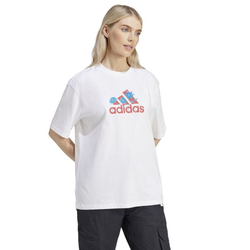 adidas T-shirt Donna Flower Pack Badge of Sport Bianco IT1421