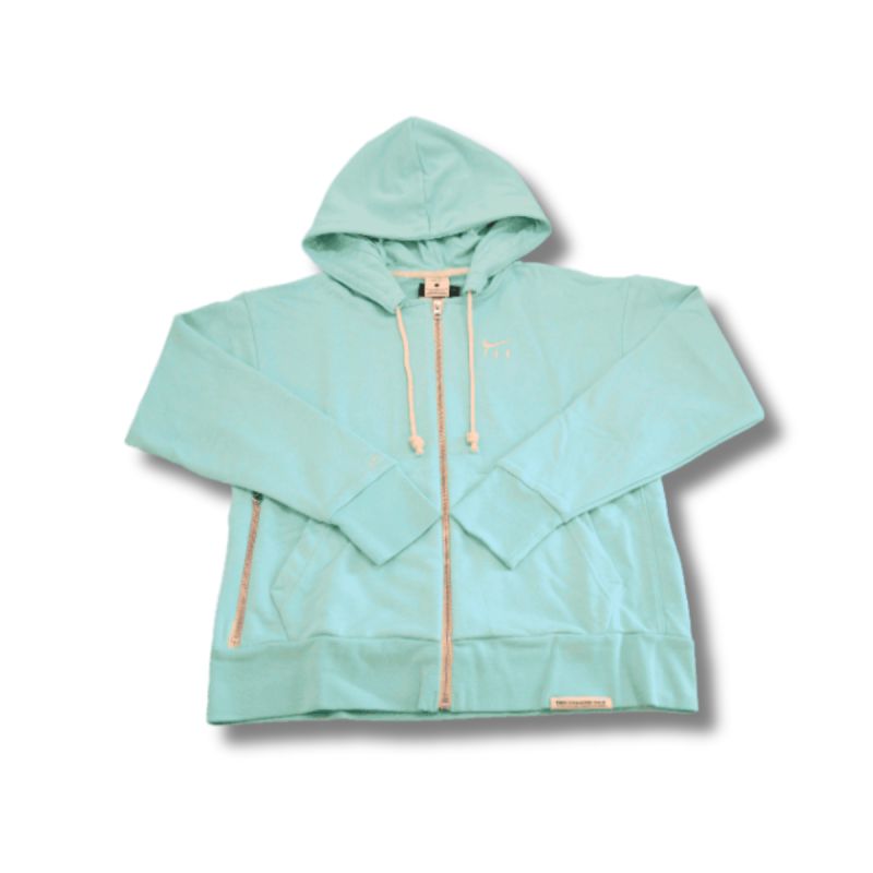 Felpa con cappuccio a cerniera intera Nike Standard Issue Donna Light Dew/Pale Ivory - CU3793-382