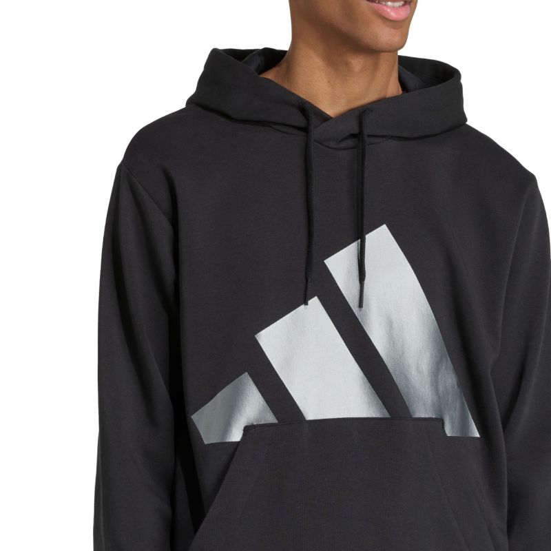 Felpa con cappuccio adidas Holiday 3S da uomo nera JM1698