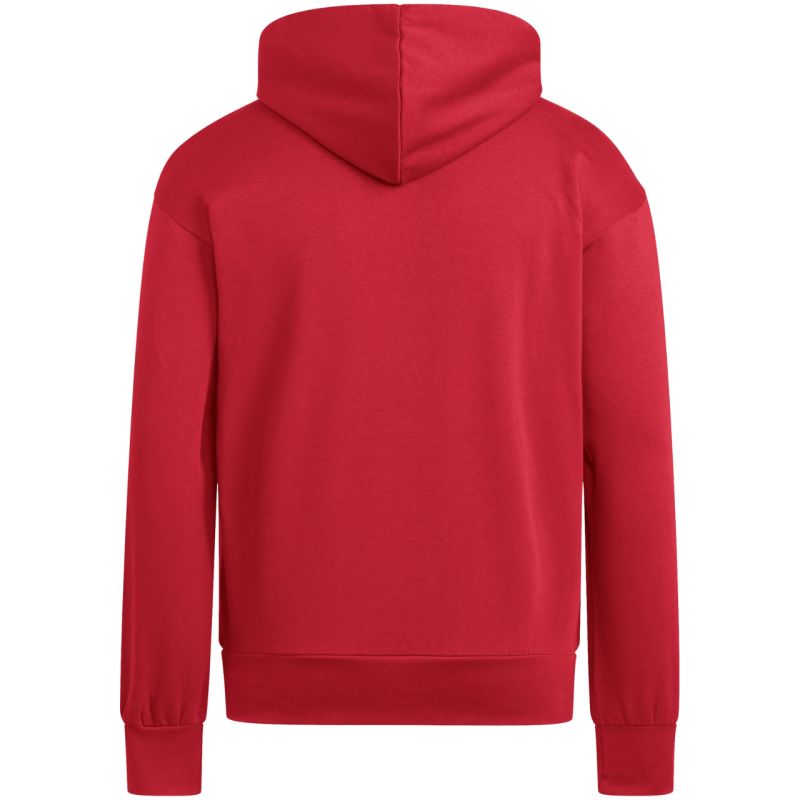 Felpa con cappuccio adidas Essentials Feelcozy da uomo rossa KC0907