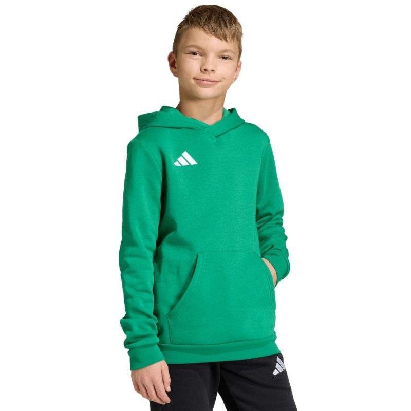Felpa con cappuccio Adidas Entrada 22 verde JZ6563 per bambini