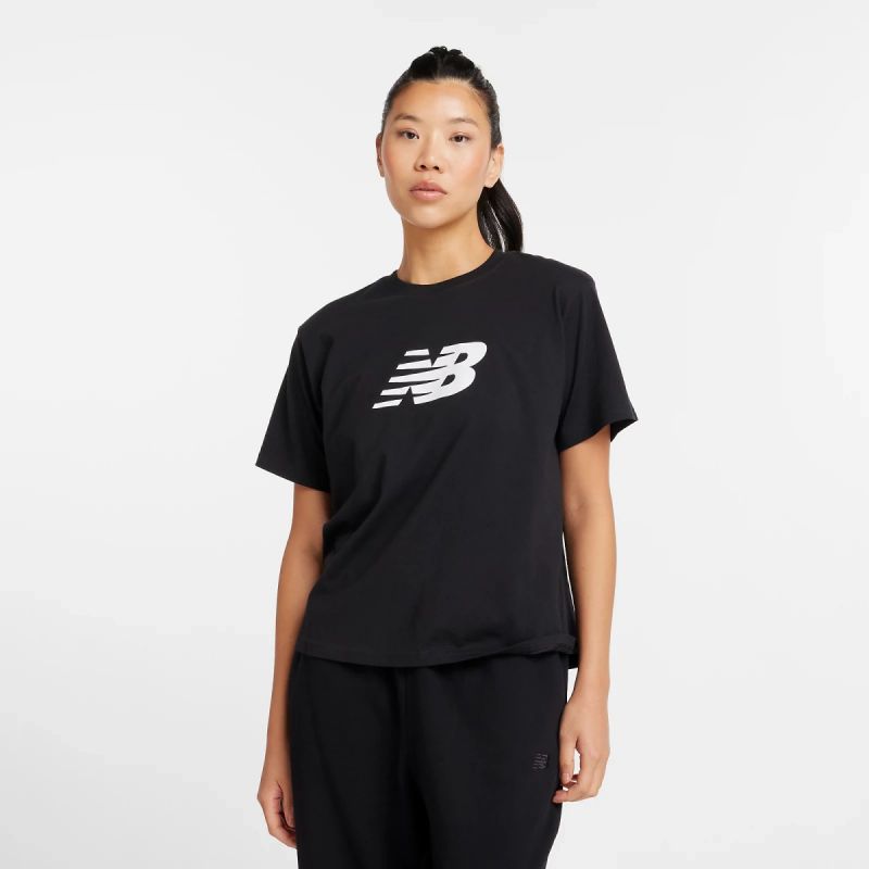 New Balance Sport Jersey Relaxed Logo W WT43583BK