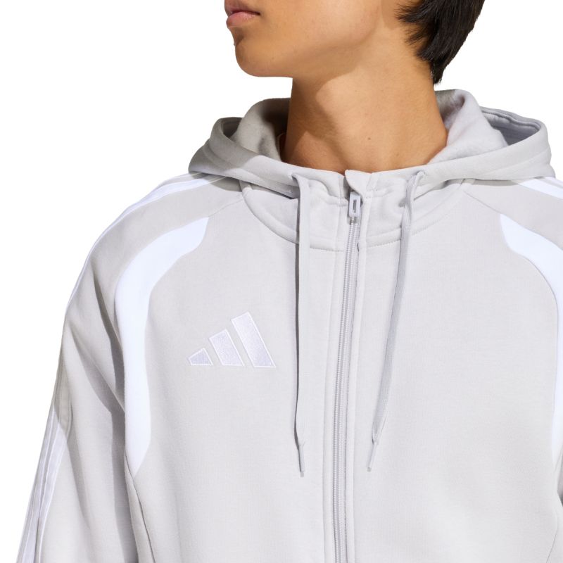 Felpa con cappuccio e zip intera adidas Tiro 26 League da uomo Grigia KF3319