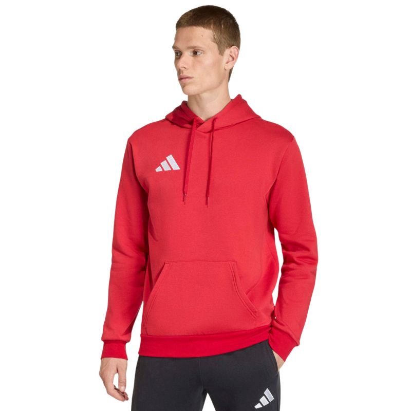 Felpa con cappuccio adidas Entrada 26 da uomo rossa JZ6576
