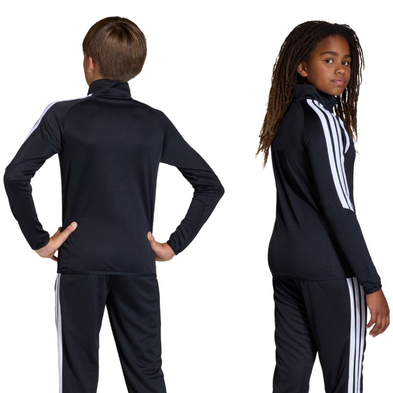 Felpa da bambino adidas Tiro 24 Training Top nera e bianca JY7161