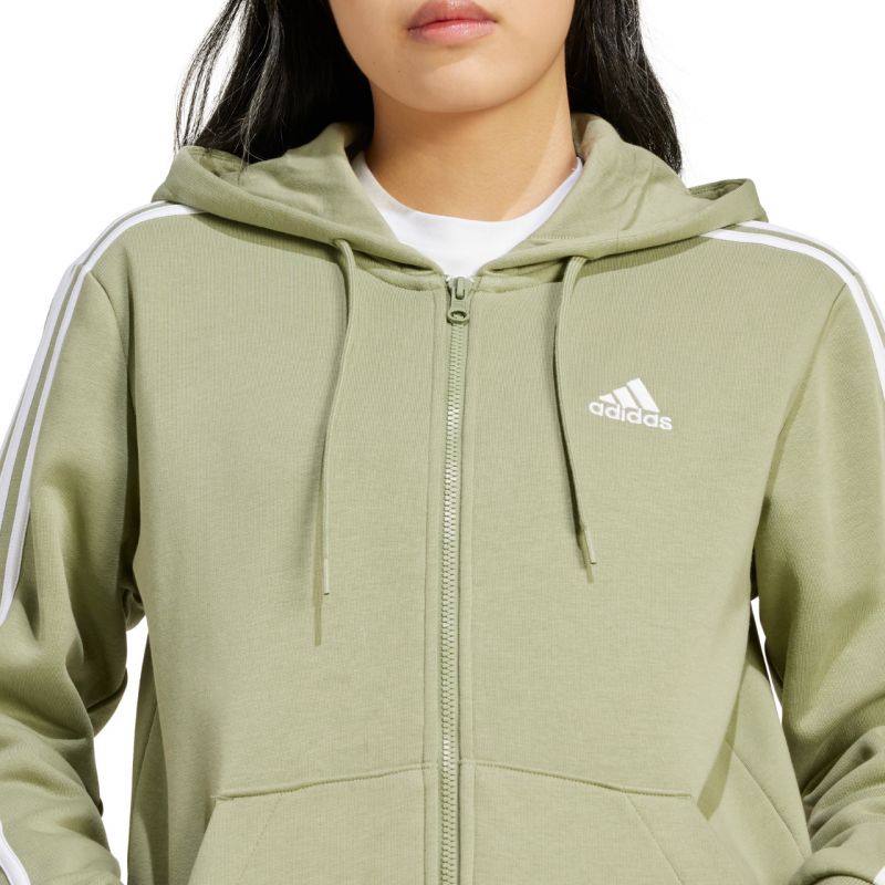Felpa in Pile con Cerniera Intera a 3 Strisce adidas Essentials W JP2352