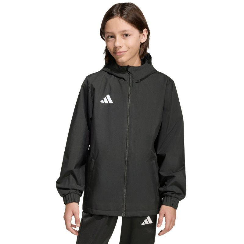 adidas Entrada 26 Giacca Antipioggia per Bambini Nera JZ9104