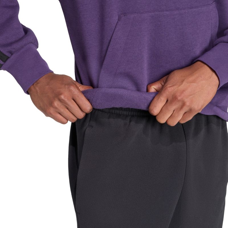 Men's adidas Essentials 3-Stripes Fleece Sweatshirt Purple JX0740