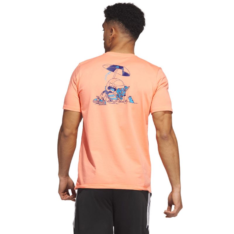 adidas Lil Stripe Spring Break Graphic Short Sleeve Basketball Tee M IC1869