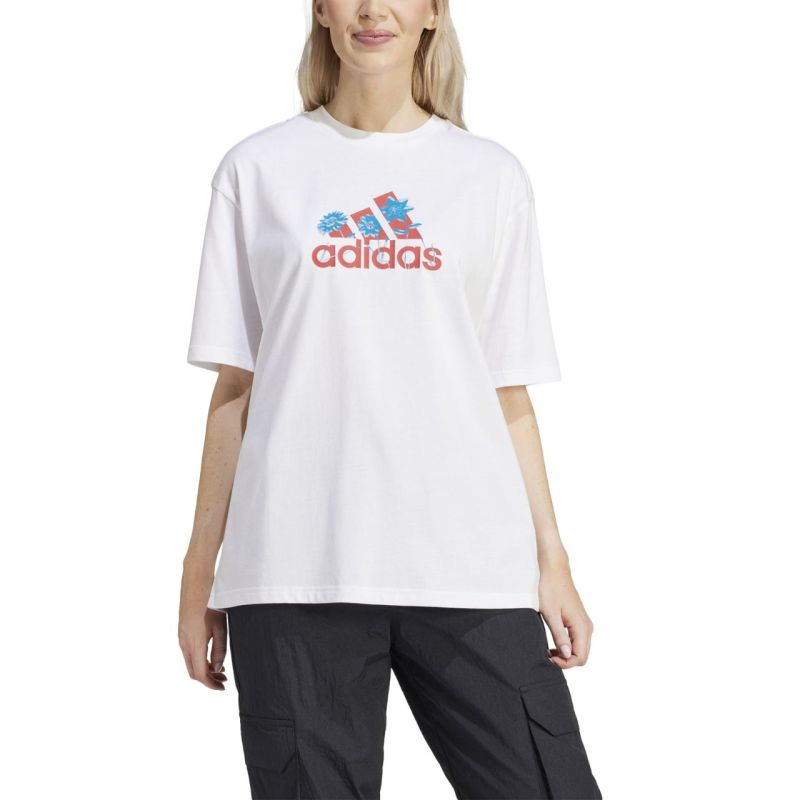 adidas T-shirt Donna Flower Pack Badge of Sport Bianco IT1421