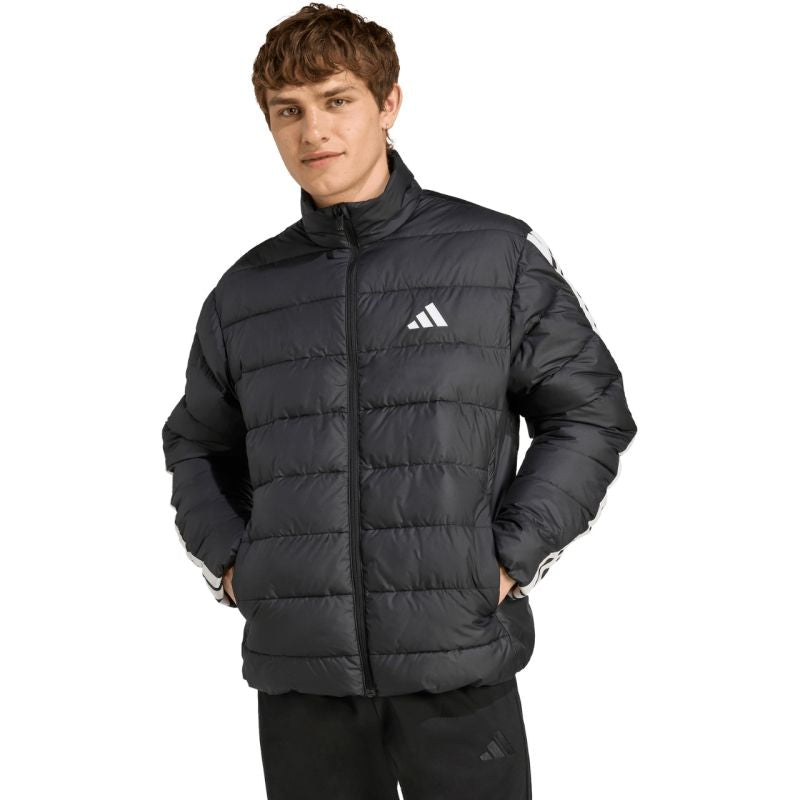 Giacca adidas Essentials 3 strisce da uomo nera JM8416