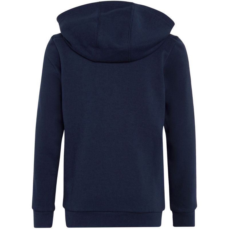 adidas Essentials 3 strisce felpa con cappuccio in pile e full zip da ragazzo IC0600