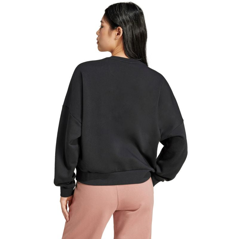 Felpa Donna adidas Essentials Small Logo Feelcozy Nera JC5932