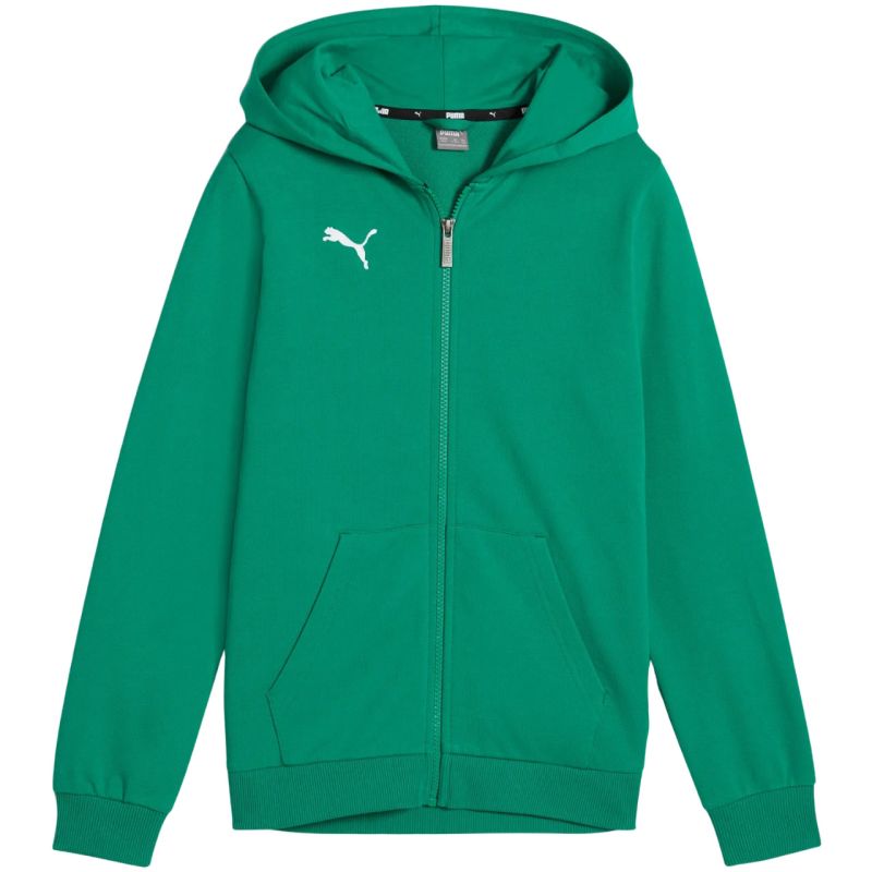 Puma teamGoal Felpa con Cappuccio Casual Bambini Verde 658596 05