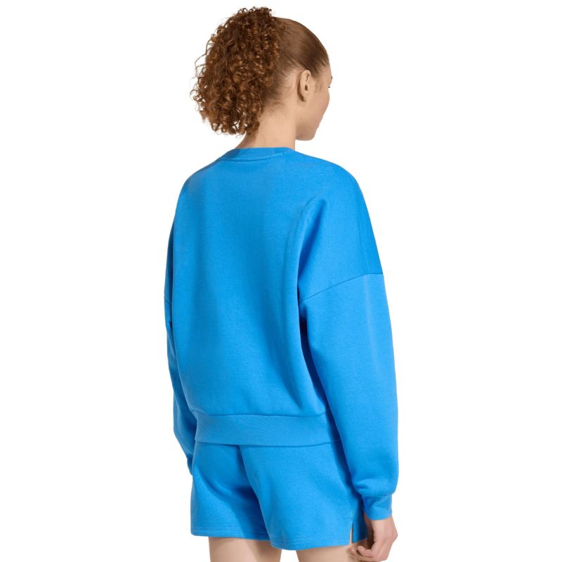 Felpa da donna adidas Essentials Small Logo Feelcozy Blu KC5280