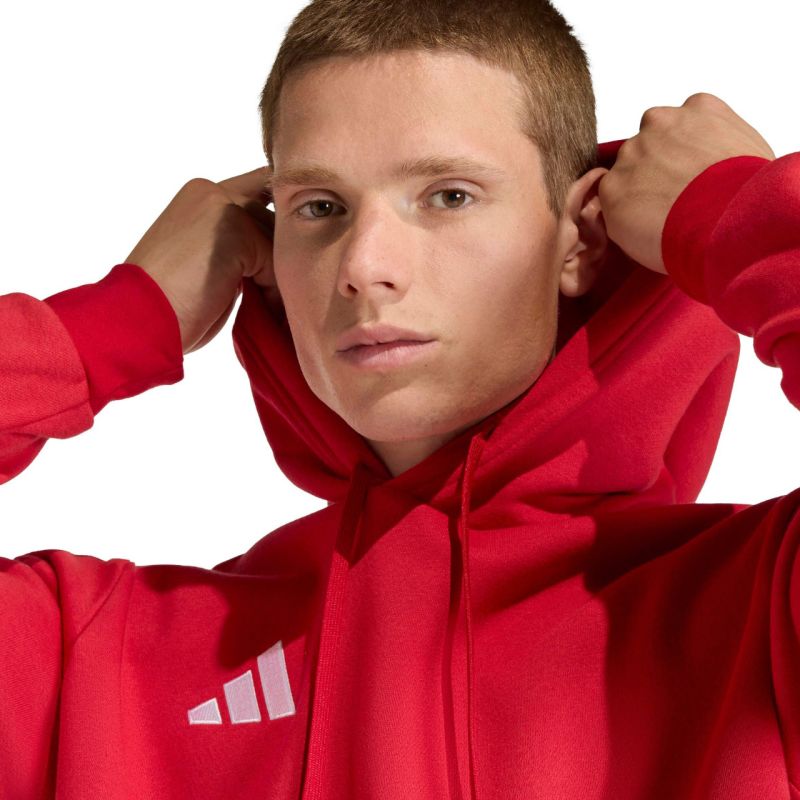 Felpa con cappuccio adidas Entrada 26 da uomo rossa JZ6576