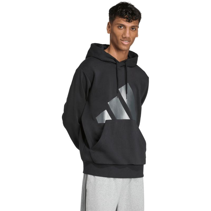Felpa con cappuccio adidas Holiday 3S da uomo nera JM1698