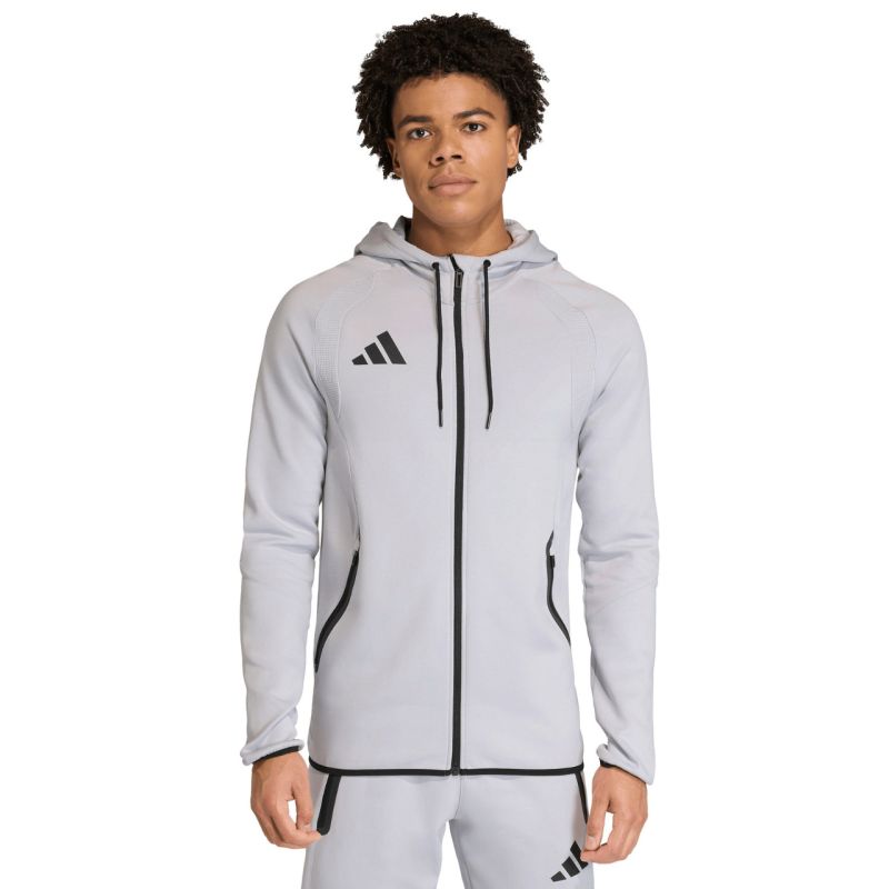 Felpa da viaggio con cappuccio adidas Tiro 26 da uomo grigia KF6077