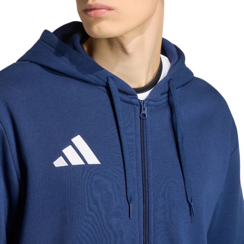 Felpa con cappuccio full zip adidas Entrada 26 da uomo blu navy KF5946