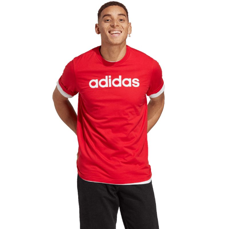 adidas Essentials Single Jersey Logo Lineare Ricamato Uomo IC9278