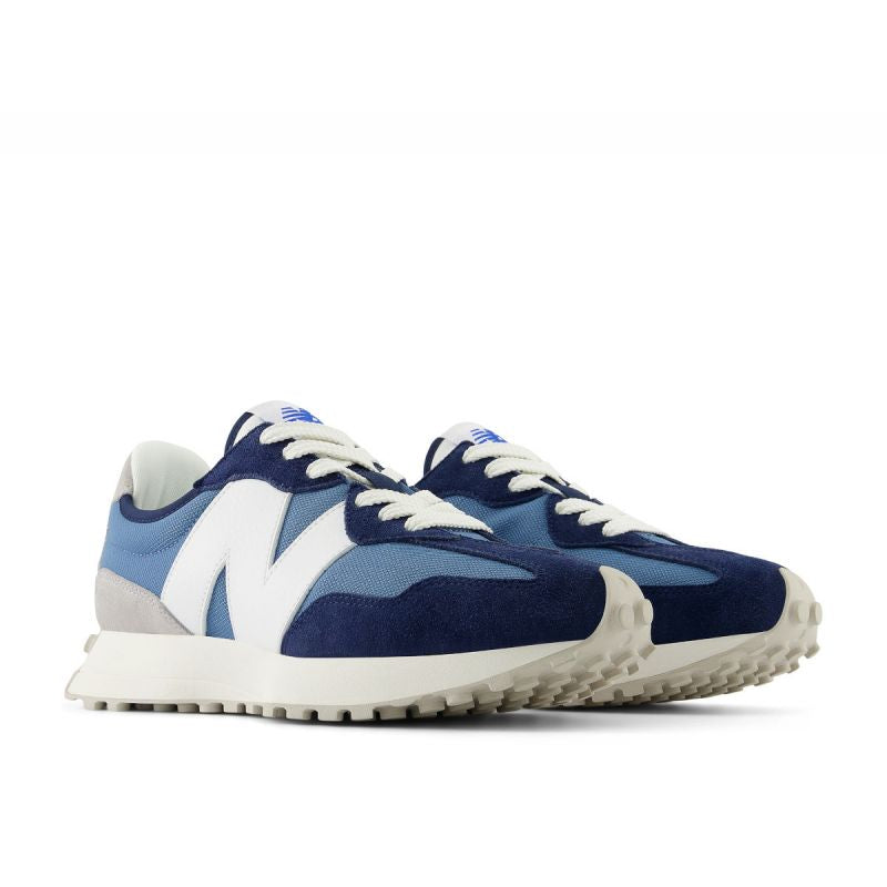New Balance NB 327 scarpe sportive da donna/uomo, sneakers blu in pelle scamosciata (U327CJ)