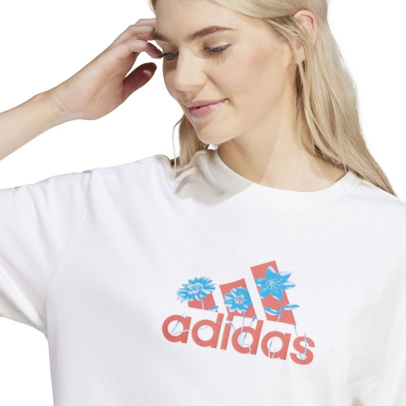 adidas T-shirt Donna Flower Pack Badge of Sport Bianco IT1421