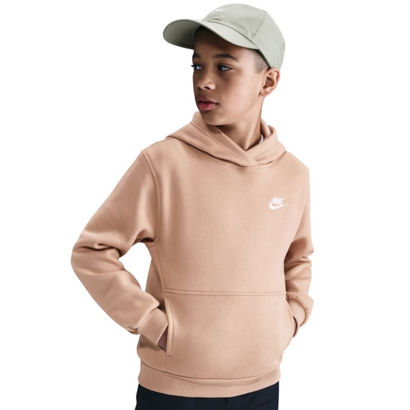 Felpa Bambino Nike Sportswear Club Fleece Beige FD3000 200