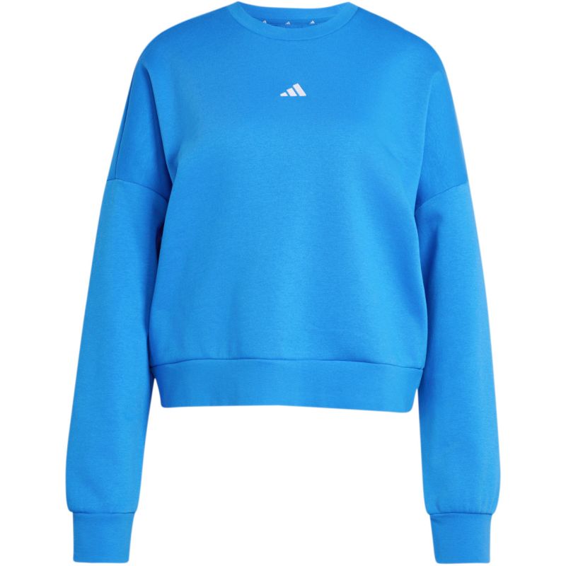 Felpa da donna adidas Essentials Small Logo Feelcozy Blu KC5280