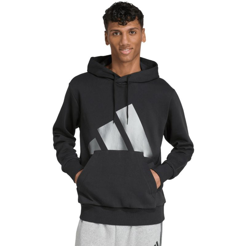 Felpa con cappuccio adidas Holiday 3S da uomo nera JM1698