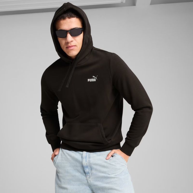 Puma Felpa con cappuccio da uomo ESS 2 colori con logo piccolo n. 1 Nero 684719 01