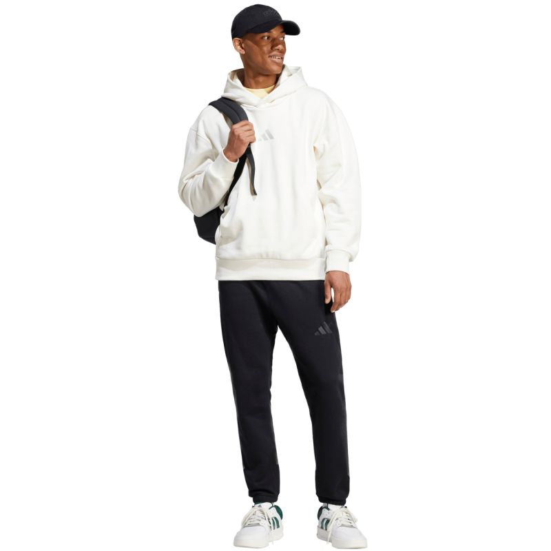 Felpa con cappuccio in pile adidas All Szn da uomo bianco IY4121