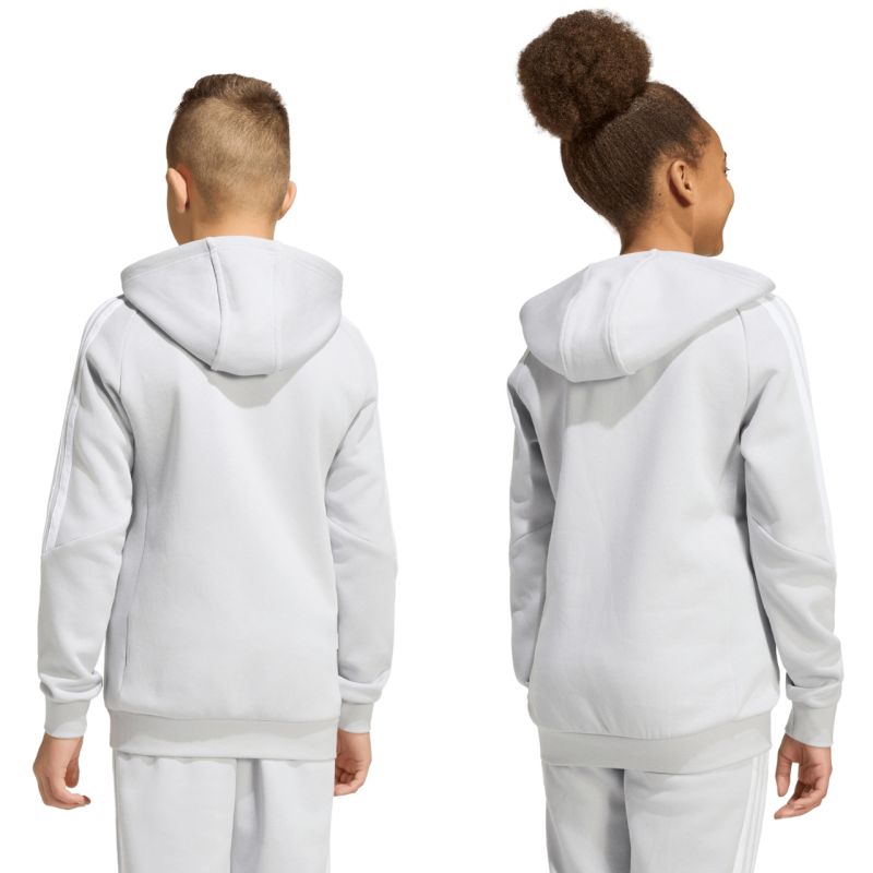 adidas Tiro 26 League Sweat Full Zip Hoodie for Kids Gray KF3323