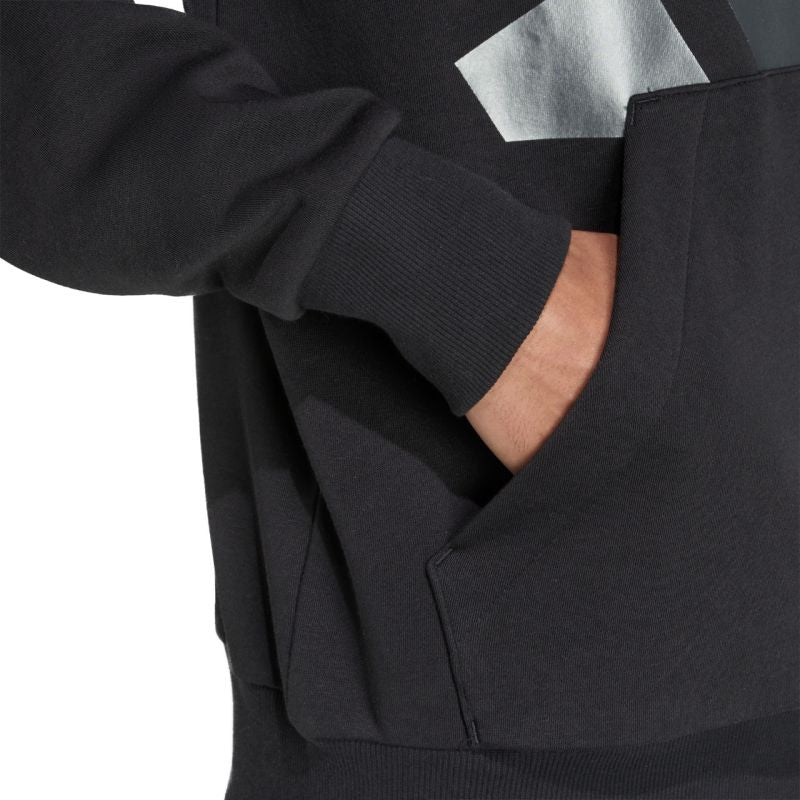 Felpa con cappuccio adidas Holiday 3S da uomo nera JM1698