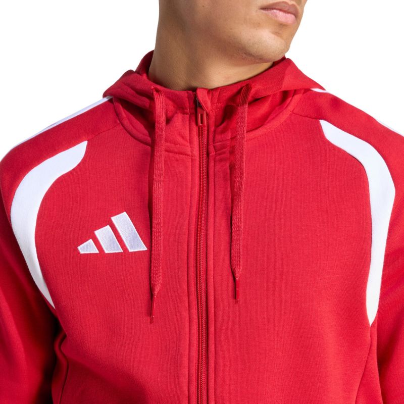 Felpa con cappuccio intera con cerniera da uomo adidas Tiro 26 League KF9106 rossa