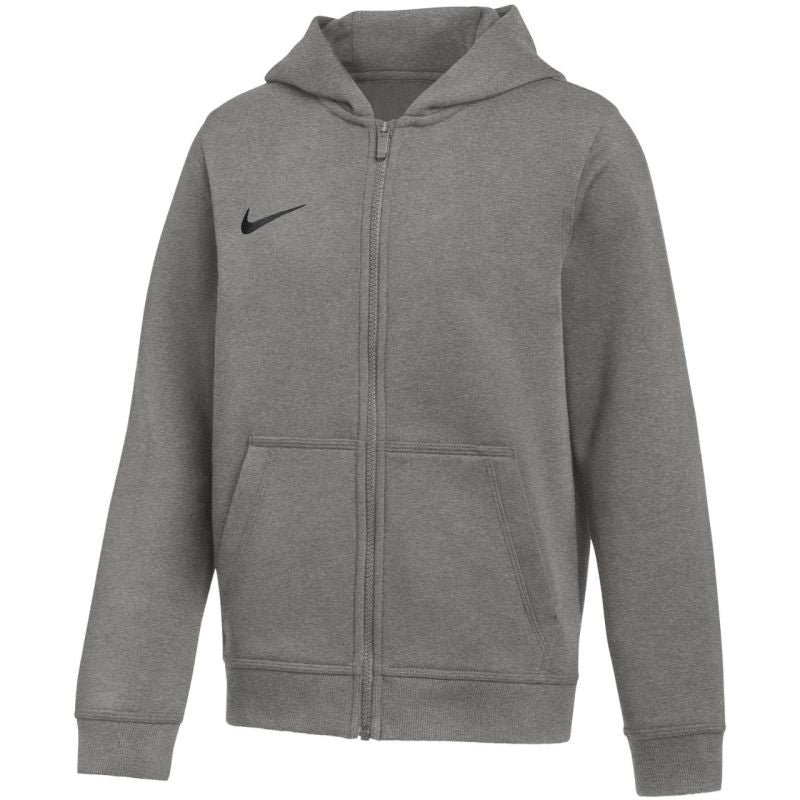 Felpa in pile con cappuccio e zip intera Nike Park 26 per bambini, Grigio scuro IB1232 063