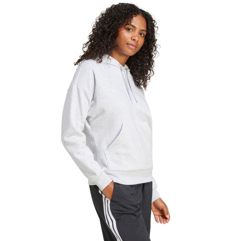 adidas Essentials Small Logo Feel Cozy Women's Sweatshirt Light Gray JN1853