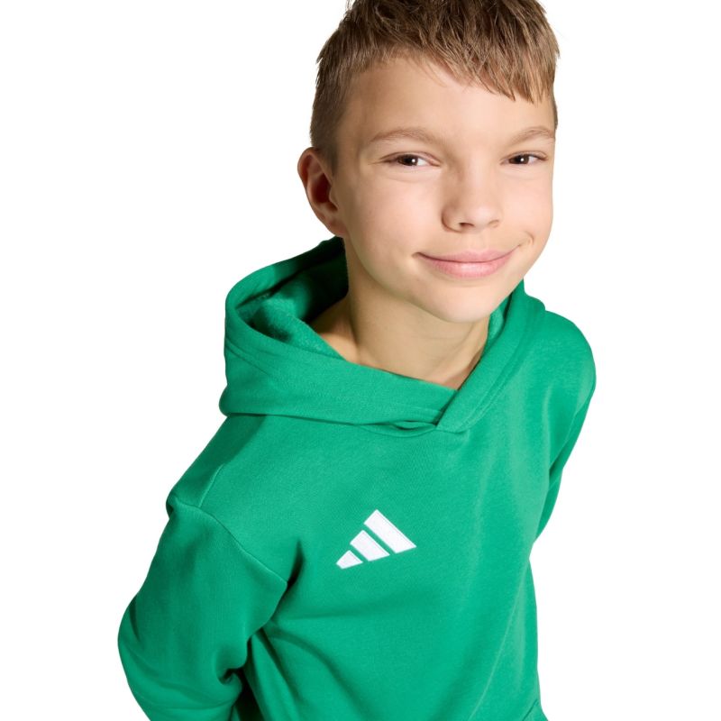 Felpa con cappuccio Adidas Entrada 22 verde JZ6563 per bambini