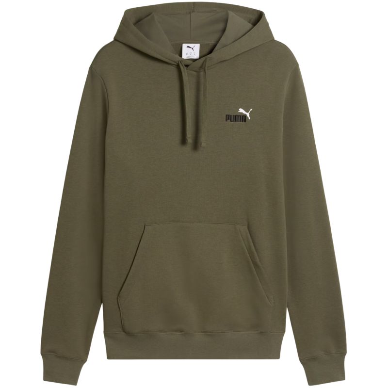 Puma felpa con cappuccio da uomo ESS 2 colori con logo piccolo n. 1 verde oliva 684719 81