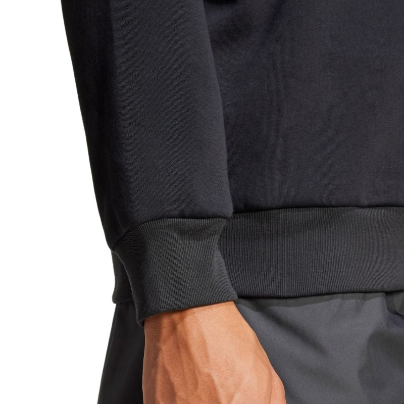 Felpa uomo adidas City Escape Fleece mezza zip GD Nera JF3290