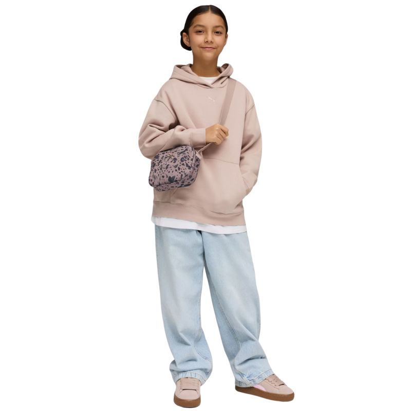 Puma ESS Centered Cat Logo Felpa con Cappuccio Relaxed Bambini Rosa 692973 89