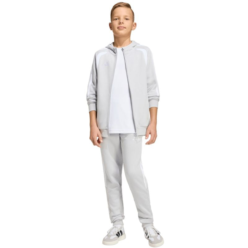 adidas Tiro 26 League Sweat Full Zip Hoodie for Kids Gray KF3323
